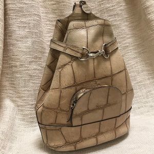 Rare Vintage Dooney and Bourke Tan Alto Backpack